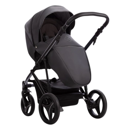 Bebetto Pascal Premium Class Dark 02 kolor czarny ekoskóra wózek 2w1